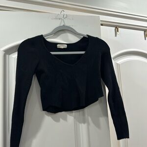 cute cropped black sweater